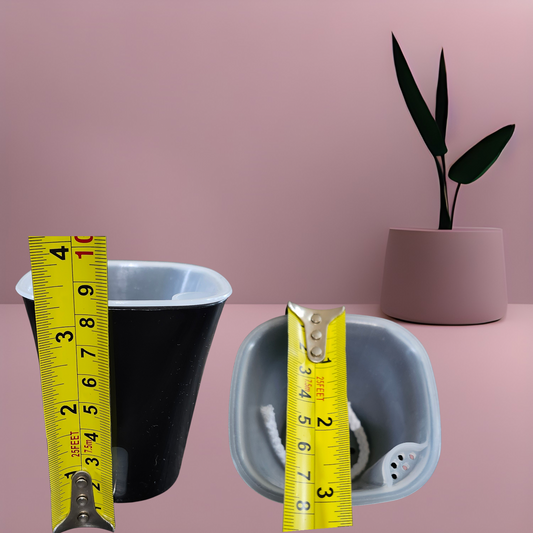3" Black Self-Watering Pot