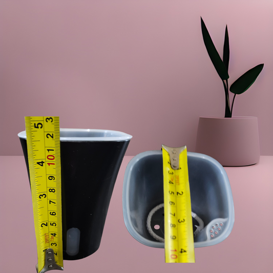 4" Black Self-Watering Pot