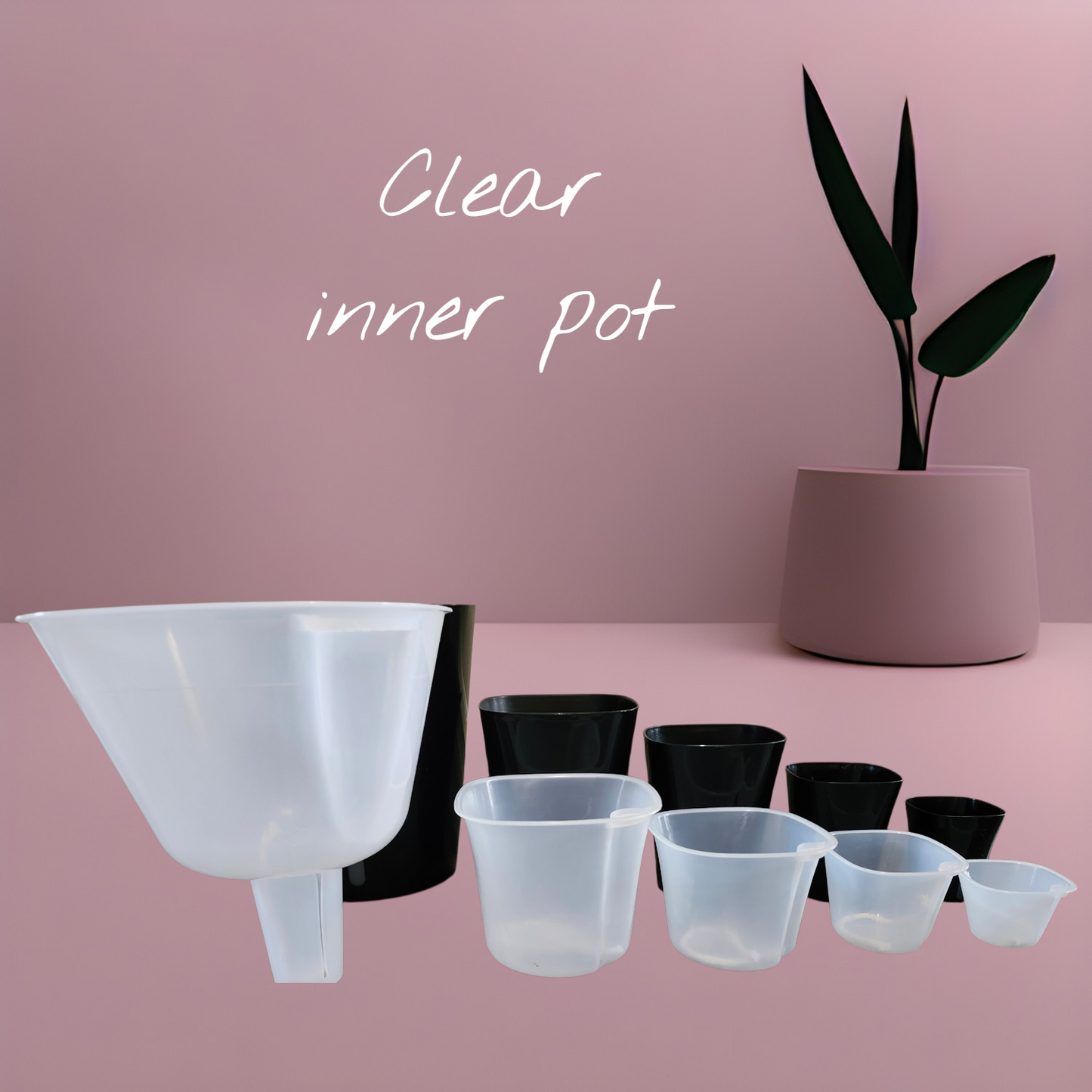 5" Black Self-Watering Pot
