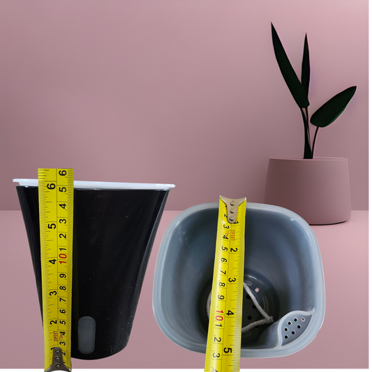 5" Black Self-Watering Pot