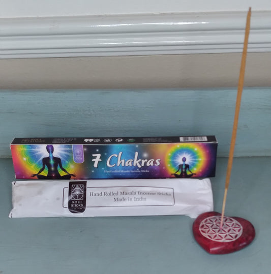 7 Chakras Hand Rolled Masala Incense